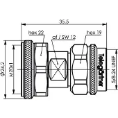 Telegärtner 100024211 100024211 N-Adapter N-Stecker - 4.3-10 Stecker 1 St.
