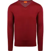 Suitable Merino Pullover V-Neck Foncé Bordeaux Rouge taille XXL