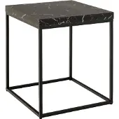Ebuy24 Barossa table basse 40cmReproduction marbré noir.