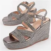 Montevita Esparto sandale compensée Salia7 Gris