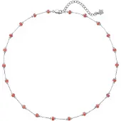 Hey Happiness Chaîne 'Coral Glow' rouge clair / argent