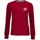 Santa Cruz Crew Absent Flame Dot Sweatshirt Rouge S Femme