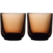 Fellow 2er-Set Pirch Cappuccino-Gläser, 190 ml, Bernstein, Verres, Transparent