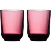 Fellow Set mit zwei Pirch Latte-Gläsern, 320 ml, Rot, Verres, Rouge