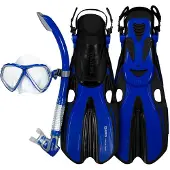 Mares Aquazone Volo One Splash Snorkeling Set Bleu EU 34-38