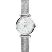 Fossil Montre à affichage analogique argent / blanc perle