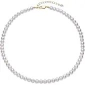 Luxenter Chaîne 'Jamel' blanc perle