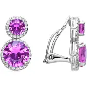 Luxenter Boucles d'oreilles 'Pruka' rose / argent