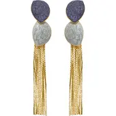 Luxenter Boucles d'oreilles 'Gori' bleu