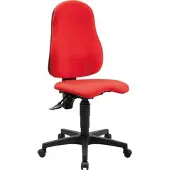 Topstar Chaise de bureau Ortho Point, PO90G21 Tissu rouge, piétement noir