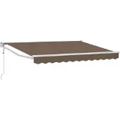 Syfax Auvent rétractable électrique Taupe 100% Polyester et Aluminium