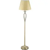 Relaxdays Lampe à abat-jour , lampadaire décoratif avec interrupteur, style vintage, douille E27, lampe décorative, dimensions : 158 x 39 cm, dorée