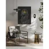 Nova Luce Applique murale Royal Ovale Noir
