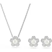 Swarovski Parure de bijoux argent / transparent / blanc perle