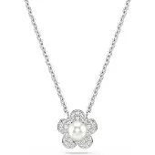 Swarovski Chaîne argent / transparent / blanc perle