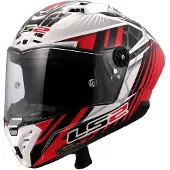 LS2 Helmets LS2 FF805 Thunder GP Perolari Replica casque de carbone, blanc/rouge, 2XL (63/64)