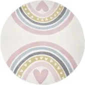 Tapis.fr Tapis pour enfants Kosmos rose 120 cm rond