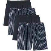 Calida Boxers 'Prints Benefits' bleu / bleu foncé / blanc cassé