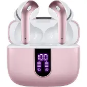 INF Écouteurs sans fil avec microphone et commande tactile Rose