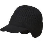 INF Bonnet chaud avec oreillettes Black S