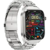 INF Montre intelligente avec bracelet en métal ECG, fréquence cardiaque, sommeil Silver