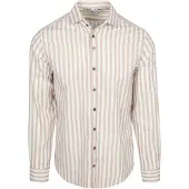 R2 Chemise Mélange Lin Rayé Beige