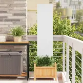 Syfax Écran de confidentialité de jardin Fretwork Blanc 32 x 140 cm