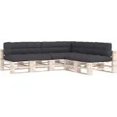 vidaXL Coussins pour canapé en palettes , lot de 7, anthracite