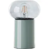 Brilliant Lampe de table verte avec verre fumé KNUT | 22 cm de hauteur | E27 | verte | métal/verre