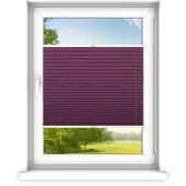 Time4blinds , Store plissé sur mesure, Sans perçage, 40x90 cm, Prune