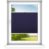 Time4blinds , Store plissé sur mesure, Sans perçage, 120x170 cm, Saphir