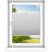 Time4blinds , Store plissé sur mesure, Sans perçage, 40x100 cm, Argent