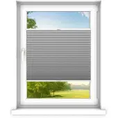 Time4blinds , Store plissé sur mesure, Sans perçage, 90x150 cm, Acier