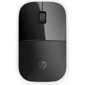HP Black Wireless Mouse Z3700, droitier et gaucher, optique, sans fil RF, 1200 ppp, noir
