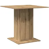 vidaXL Table de salle à manger Artisan-Chêne 80x80x75 cm Bois composite