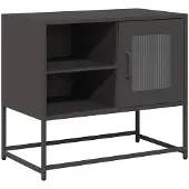 vidaXL Armoire TV noire 68x39x60,5 cm Acier