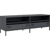 vidaXL Armoire TV Anthracite 135x39x43,5 cm Acier laminé à froid