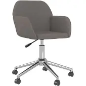 vidaXL Chaise de bureau Pivotante Tissu gris foncé