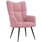 vidaXL Fauteuil relax rose velours