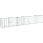 vidaXL Gabion avec couvercle 600x50x100 cm Fer galvanisé