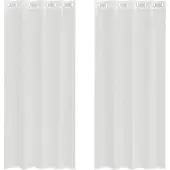 vidaXL Voile Rideaux avec œillets 2 pcs. Blanc