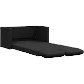 vidaXL Canapé-lit 2 en 1 noir 112x174x55 cm tissu