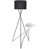 vidaXL Lampadaire "Gammelshausen" en polyester noir. Dimensions (L/H) 38x139 cm