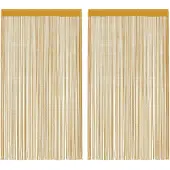 vidaXL Rideaux à fils 2 pcs. Golden 100x250 cm
