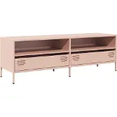 vidaXL Armoire TV rose 135x39x43,5 cm Acier laminé à froid