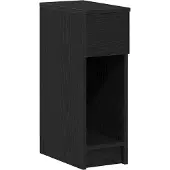 vidaXL Table de chevet avec tiroir chêne noir 20x36x60 cm