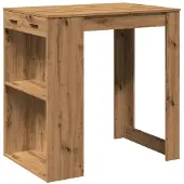 vidaXL Table de bar Artisan-Chêne 102x70x103,5 cm Bois composite