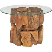 vidaXL Table basse en bois massif teck bois flotté 60 cm