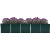 vidaXL Parterre de jardin surélevé Acier galvanisé 400x80x45 cm Vert