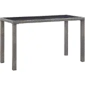 vidaXL Table de jardin anthracite 123 x 60 x 74 cm Poly rotin